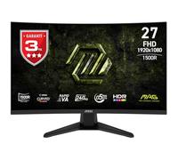 MSI MAG 275CF X24 Écran gaming incurvé 27" FHD - Dalle Rapid VA 1500R 1920 x 1080, 240 Hz / 0,5 ms, HDR Ready, AMD FreeSync Premium, HDMI 2.0b CEC, DP 1.2a, inclinaison réglable, compatible VESA, noir