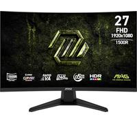 MSI MAG 275CF X24 Moniteur de jeu 27" 1920 x 1080 (FHD), 240 Hz, synchronisation adaptative, compatible HDR, HDMI, port VGA, montage VESA, inclinaison, châssis fin 4 côtés, 0,5 ms, noir