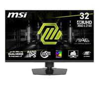 MSI, MAG 322URDF E16, 32", 4K UHD, 3840 x 2160, Moniteur de Jeu, IPS Rapide, 0,5 ms, DisplayHDR 400, Soin des Yeux, Vision AI, Double Mode, HDMI 2.1, DP 1.4a, Inclinaison/Hauteur réglable, Noir
