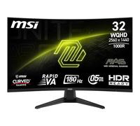 MSI MAG 325CQF Écran Gaming incurvé 32" WQHD - Dalle Rapid VA 1000R 2560 x 1440, 180 Hz / 0,5 ms (GtG, Min.), Adaptive Sync - DP 1.4a, HDMI 2.0b CEC, USB Type-C (DP Alt. / PD 15W)