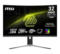MSI MAG 32CQ6PF Écran Gaming incurvé FHD de 32" - Dalle Rapid VA 2560 x 1440 1500R, 180 Hz / 0,5ms -GtG, DisplayHDR 400, Adaptive Sync, DP 1.4, HDMI 2.0 CEC