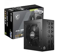 MSI MAG A850GL PCIE5 Bloc d'alimentation, 850 W, 80 Plus Gold, entièrement modulaire, ATX 3.0, support GPU PCIe 5.0, câbles plats noirs, garantie 7 ans