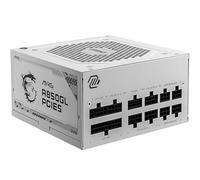 MSI MAG A850GL PCIE5 White Alimentation, 850W, 80 Plus Gold, Entièrement modulaire, ATX 3.0, Support GPU PCIe 5.0, Ventilateur FDB 120mm, Full-Bridge LLC, câbles Plats Blancs - Garantie 7 Ans