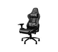 MSI MAG CH120 I Siège Gaming - Cuir PVC Noir & Gris, Support Type Baquet Racing, Inclinaison 180°, Coussins pour Lombaires & Nuque Ajustables, Accoudoirs 4D - Supporte 150kg Max.