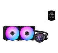 MSI MAG CORELIQUID 240R V2 Kit Watercooling CPU 240 mm, 2 ventilateurs ARGB PWM de 120 mm, éclairage ARGB, MSI Center, Installation Facile, Compatible AMD & Intel (LGA1700)