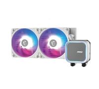 MSI MAG CORELIQUID A13 240 WHITE Watercooling AIO - Couverture complète du CPU, design du circuit d'eau amélioré, ARGB, CycloBlade 7, Radiateur Split-Flow, Ventilateurs à roulement de type Rifle