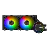 MSI MAG CORELIQUID E240 Kit watercooling ARGB pour CPU Intel & AMD | Large plaque froide en cuivre, ventilateurs FDB, waterblock à double chambre, radiateur Split-Flow, compatible Mystic Light