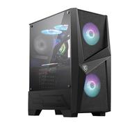 MSI MAG FORGE 100R Boîtier PC - ATX, Moyen Tour, Support GPU jusqu'à 330 mm, ventilateurs ARGB, filtres à poussière magnétiques, verre trempé, Module de contôle ARGB 1-6, USB 3.2 Gen 1 Type-A