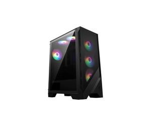 MSI MAG FORGE 120A AIRFLOW Boîtier PC Midi Tower ATX/microATX/Mini-ITX Noir/Transparent, 3x120mm avant, 1x120mm arrière, 2x120mm top, USB 3.2 Gen 1
