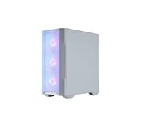 MSI MAG FORGE M100R Blanc - Boîtier PC Midi Tower Transparent, microATX/Mini-ITX, 4 ventilateurs 120mm RGB, USB 3.2 Gen 1, Baies 2.5/3.5", sans PSU