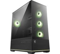 MSI MAG PANO 110R PZ - Boîtier PC de Jeu Moyen - Panneau latéral en Verre trempé - 3 Ventilateurs ARGB de 120 mm - Support de Refroidissement Liquide jusqu'à 360 mm - Panneau en Maille pour Une