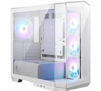 MSI MAG PANO M100R PZ White - Boîtier PC de Jeu Moyen de qualité supérieure - Panneau latéral en Verre trempé - Ventilateurs ARGB 120 mm - Support de Refroidissement Liquide jusqu'à 360 mm - Boîtier
