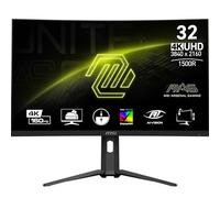 MSI MAG321CUP 32" 3840 x 2160 (UHD), VA, 4K Moniteur de jeu 160 Hz, synchronisation adaptative, 1 ms, HDMI, Display-Port, VESA Mountable, Inclinable