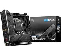 MSI MEG Z590I Unify Carte mère de Jeu (Mini-ITX, Intel 11e/10e génération, LGA 1200, M.2, USB 3.2 Gen 2, DDR4, PCIe 4, Wi-FI 6, Gigabit LAN, Thunderbolt, Mystic Light RVB)