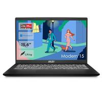 MSI Modern 15 Lifestyle & Business Ordinateur portable, avec écran Full HD de 15,6 ", processeur AMD Ryzen 5 7530U, 16 Go de RAM DDR4, SSD 512 Go, AMD Radeon Graphics, Windows 11 Home, noir, B7M-284