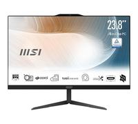 MSI Modern AM242 1M-1084FR PC Tout-en-Un - 23.8" FHD IPS, Intel Core 3 100U, 8 Go DDR5, SSD 256Go NVMe, WiFi 6E, Webcam et Haut-parleurs intégrés, Clavier et Souris sans Fil, Windows 11 Pro - Noir