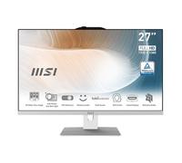 MSI Modern AM272P 12M-662FR PC Tout-en-Un - 27" IPS, Intel Core i7-1255U, 16 Go DDR4, SSD 512 Go NVMe, WiFi 6E, Webcam et Haut-parleurs intégrés, Clavier et Souris sans Fil, Windows 11 Pro - Blanc