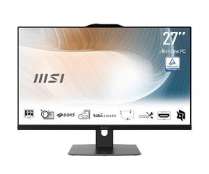 msi Modern AM272P 1M-853IT PC AIO - 27" IPS 1920 x 1080 (FHD), processeur Intel® CoreTM 5 120U, 8 Go (DDR5 5200 MHz), SSD 512 Go - Vesa 75 x 75 mm, webcam intégrée, Windows 11 Home