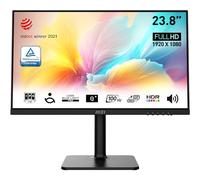 MSI Modern MD2412P Écran Bureautique 23.8" Full HD - Dalle IPS 1920x1080, 100Hz, Confort Oculaire, Montage VESA, Haut-Parleurs Intégrés, Display Kit, Réglable 4 Directions - HDMI 1.4b, USB Type-C