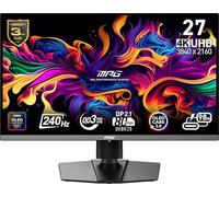 MSI MPG 272URX QD-OLED 27" 3840 x 2160 (UHD) Écran d'ordinateur, 240 Hz, synchronisation adaptative, HDMI, Port DP, Montage VESA, inclinable, Haut-Parleur, 0,03 ms, Noir