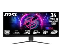 MSI MPG 346CQRXF X2 Écran Gaming incurvé 34" UWQHD - Dalle Rapid VA 1500R 3440 x 1440, 240 Hz / 0,5 ms, DisplayHDR 400, KVM, HDMI 2.1, DP 1.4a, USB Type-C, sans Bord, Hauteur et Inclinaison réglables
