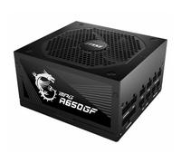 MSI MPG A650GF Bloc d'alimentation, Prise EU, 650W, Certifié 80 Plus Gold, PSU ATX Entièrement Modulaire, Support GPU 3 x 6+2Pin, Condensateurs Japonais 105°C, Câbles Noirs Plats - Garantie 10 Ans