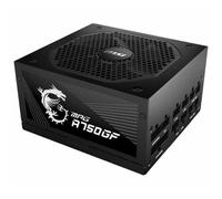 MSI MPG A750GF Bloc d'alimentation, Prise EU, 750W, Certifié 80 Plus Gold, PSU ATX Entièrement Modulaire, Support GPU 3 x 6+2 Pin, Condensateurs Japonais 105°C, Câbles Noirs Plats - Garantie 10 Ans
