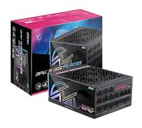 MSI MPG Ai1300TS PCIE5, Alimentation de Jeu entièrement modulaire 1300 W, 80 + Titane, Double câbles 12 V-2 x 6, GPU Safeguard+, MOSFET SiC, sécurité du Ventilateur, ATX 3.1 et PCIe 5.1, Garantie 12