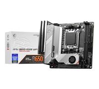 MSI MPG B650I Edge WiFi Carte mère, Mini-ITX - pour Processeurs AMD Ryzen 7000 à 9000, AM5 - VRM 8 Phases directes, SPS 80 A, DDR5 Memory Boost 6600+ MHz/OC, 1 x PCIe 4.0 x16, 2 x M.2 Gen4, Wi-FI 6E