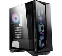 MSI MPG GUNGNIR 110R - 'G110R' Boîtier pour Ordinateur de Gaming, Noir, USB 3.2 Gen2 Type C, 4 Ventilateurs ARGB 120 mm, Mystic Light Sync, 1 à 6 ARGB, Panneau en Verre trempé, ATX, mATX, Mini-ITX