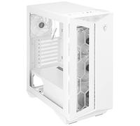 MSI MPG GUNGNIR 110R White - Boîtier PC de Jeu Moyen de qualité supérieure - Panneau latéral en Verre trempé - Ventilateurs ARGB 120 mm - Support de Refroidissement Liquide jusqu'à 360 mm - Boîtier