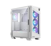 MSI MPG Velox 100R Blanc - Boîtier PC de Jeu Moyen - Panneau latéral en Verre trempé - 4 Ventilateurs ARGB de 120 mm - Support de Refroidissement Liquide jusqu'à 360 mm - Panneau en Maille pour Une