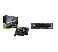 MSI NVIDIA GeForce RTX 5060 8G Inspire 2X OC, GDDR7 128 Bits, Boost 2550 MHz, PCIe Gen 5, DLSS 4, 3X DP 2.1, HDMI 2.1, SFF Ready + Samsung SSD 9100 Pro NVMe PCIe 5.0, 1To, Vitesse jusqu'à 14 800 Mo/s