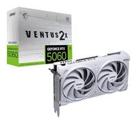 MSI NVIDIA GeForce RTX 5060 8G Ventus 2X OC White Carte Graphique - 8 Go GDDR7 (28 GB/s /128 Bits), PCIe 5.0 - Double Ventilateur (2X Ventilateurs TORX 5.0), HDMI 2.1b, DisplayPort 2.1b