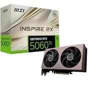 MSI NVIDIA GeForce RTX 5060 Ti 16G Inspire 2X OC Carte Graphique Gaming GDDR7 128 Bits, Fréquence Boost jusqu'à 2617 MHz, PCIe Gen 5, DLSS 4, DP 2.1 x 3, HDMI 2.1 x 1
