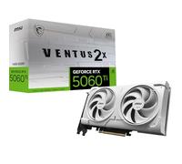 MSI NVIDIA GeForce RTX 5060 Ti 16G Ventus 2X OC White Plus Carte Graphique - 16 Go GDDR7 (28 GB/s /128 Bits), PCIe 5.0 - Double Ventilateur (2 x Ventilateurs STORMFORCE), HDMI 2.1b, DisplayPort 2.1b