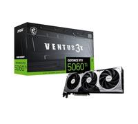 MSI NVIDIA GeForce RTX 5060 Ti 16G Ventus 3X OC Carte Graphique - 16 Go GDDR7 (28 GB/s /128 Bits), PCIe 5.0 - Triple Ventilateur (3X Ventilateurs TORX 5.0), HDMI 2.1b, DisplayPort 2.1b