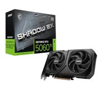 MSI NVIDIA GeForce RTX 5060 Ti 8G Shadow 2X OC Plus Carte Graphique - 8 Go GDDR7 (28 GB/s /192 Bits), PCIe 5.0 - Double Ventilateur (2X Ventilateurs STORMFORCE), HDMI 2.1b, DisplayPort 2.1b