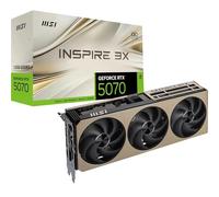 MSI NVIDIA GeForce RTX 5070 12G Inspire 3X OC Carte Graphique 12 Go GDDR7 (28 Gb/s/192 Bits), Refroidissement à Triple Ventilateur STORMFORCE - HDMI 2.1b, DisplayPort 2.1b, SFF Ready