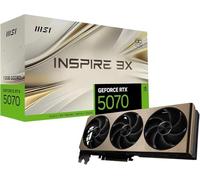 MSI NVIDIA GeForce RTX 5070 12G Inspire 3X OC Carte Graphique Gaming GDDR7 192 Bits, Fréquence Boost jusqu'à 2557 MHz, PCIe Gen 5, DLSS 4, DP 2.1 x 3, HDMI 2.1 x 1, SFF Ready