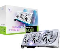 MSI NVIDIA GeForce RTX 5080 16G Gaming Trio OC White Carte Graphique Gaming GDDR7 256 Bits, Fréquence Boost jusqu'à 2715 MHz, PCIe Gen 5, DLSS 4, DP 2.1 x 3, HDMI 2.1 x 1, ATX