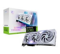 MSI NVIDIA GeForce RTX 5080 16G Gaming Trio OC White Carte Graphique Gaming GDDR7 256 Bits, Fréquence Boost jusqu'à 2715 MHz, PCIe Gen 5, DLSS 4, DP 2.1 x 3, HDMI 2.1 x 1, ATX