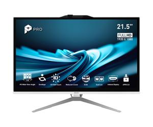 MSI Pro AP222T 14MA-605EU Intel® Core™ i3 i3-14100 54,6 cm (21.5 ) 1920 x 1080 pixels Écran tactile PC All-in-One 8 Go DDR4-SDRAM 512 Go SSD Windows 11 Home Wi-Fi 6E (802.11ax) Blanc