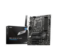 MSI PRO B760-VC Carte mère WiFi ProSeries (prend en charge les processeurs Intel 12e/13e/14e génération, LGA 1700, DDR5, PCIe 4.0, M.2, LAN 2,5 Gbit/s, USB 3.2 Gen2, Wi-Fi 5.1, Bluetooth 5.1, ATX)