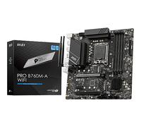 MSI Pro B760M-A WiFi Carte Mère, Micro-ATX - pour Processeurs Intel Core 14e, 13e & 12e Génération, LGA 1700 - DDR5 Memory Boost 6800+MHz/OC, Slots PCIe 4.0 x16, Slots M.2 Gen4, Wi-FI 6E