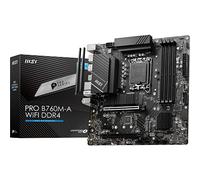 MSI Pro B760M-A WiFi DDR4 Carte Mère, Micro-ATX - pour Processeurs Intel Core 14e, 13e & 12e Gén Lga 1700 - Ddr4 Memory Boost 5333+MHz/Oc, Slots Pcie 4.0 X16, Slots M.2 Gen4, LAN 2.5G, Wi -FI 6E