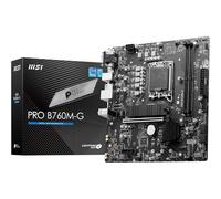 MSI Pro B760M-G Carte mère, Micro-ATX - Prend en Charge Les processeurs Intel Core 14e, 13e et 12e génération, LGA 1700 - DDR5 Boost 6400 + MHz/OC, PCIe 4.0 x16, emplacements M.2 Gen4, LAN 2,5 G