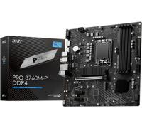 MSI | PRO B760M-P DDR4 | Famille de processeurs Intel | Socle CPU LGA1700 | DDR4 DIMM | Emplacements mémoire 4 | Interfaces disques durs supportées SATA, M.2 | Nombre de connecteurs SATA 4 | Jeu de pu