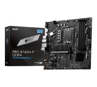 MSI PRO B760M-P DDR4 Motherboard, Micro-ATX - Supports Intel 12th & 13th Gen Cor