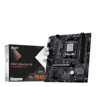Pro B840M-B Carte mère Micro ATX - pour processeurs AMD Ryzen 9000/8000 / 7000, AM5 - DDR5 Memory Boost (8000+ MT/s OC), PCIe 4.0 x16, M.2 Gen4, 2.5G LAN